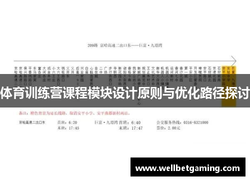 体育训练营课程模块设计原则与优化路径探讨